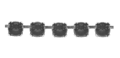 Bracelet Setting #7830 Antique Silver for Chaton SS29 Stones (10 Pieces)